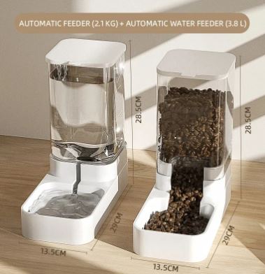 Station 2-en-1 Fontaine à Eau & Distributeur de Croquettes — Hydratation Continue