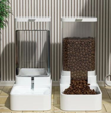 Station 2-en-1 Fontaine à Eau & Distributeur de Croquettes — Hydratation Continue