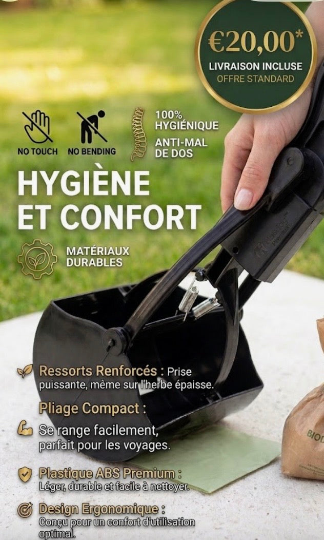 Pelle Ramasse-Crottes Ergonomique — Nettoyage Express Sans Effort