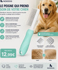 Peigne Démêlant Anti-Poils Morts — Toilettage Doux & Massage
