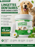 Lingettes Hygiène Dentaire Chien — Anti-Tartre & Haleine Fraîche